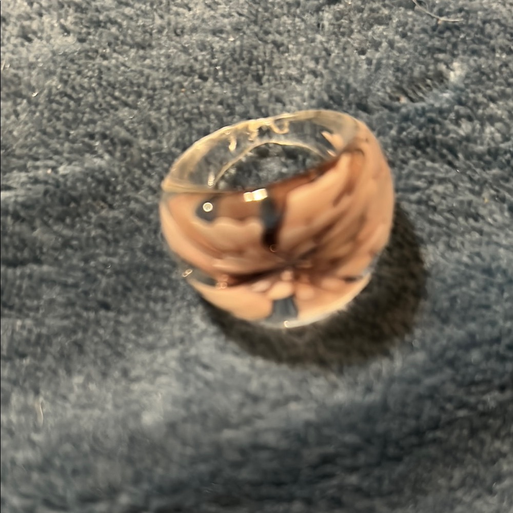 Elegant Swirled Glass Ring